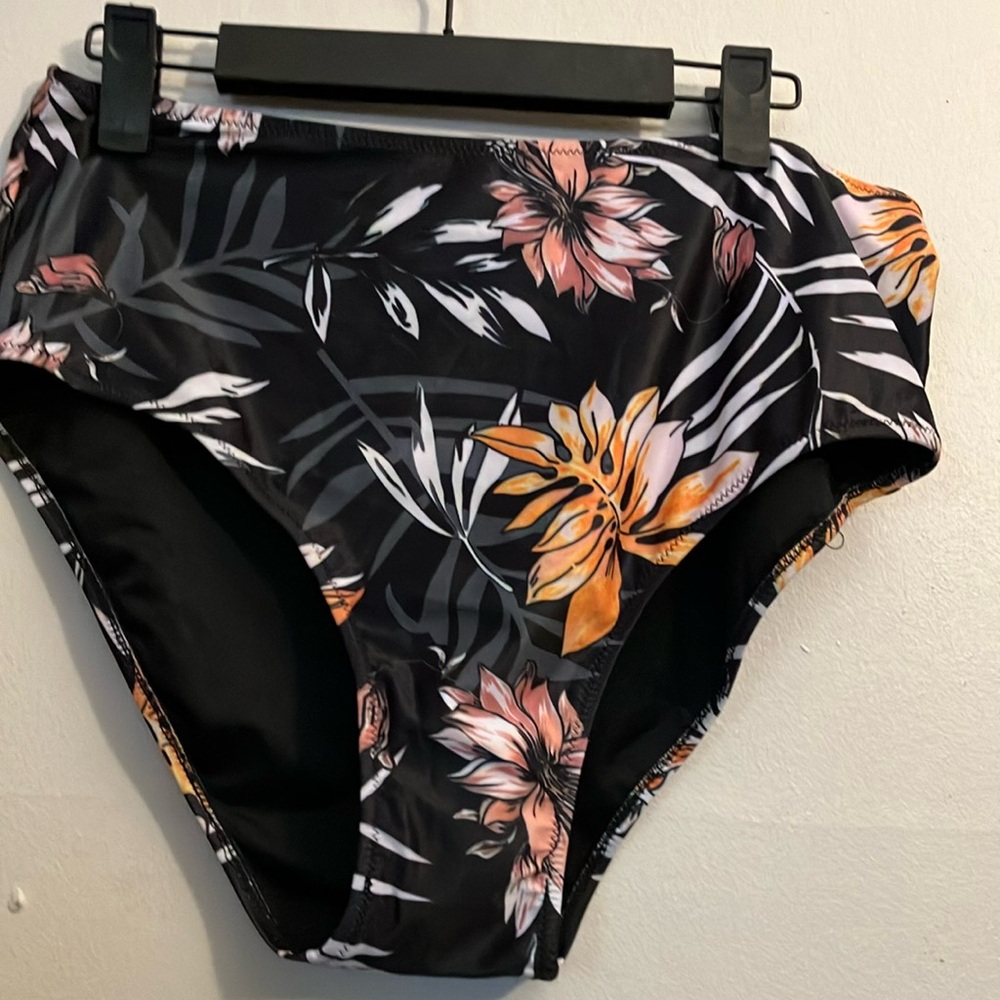 Floral High-Waisted Bikini Bottom